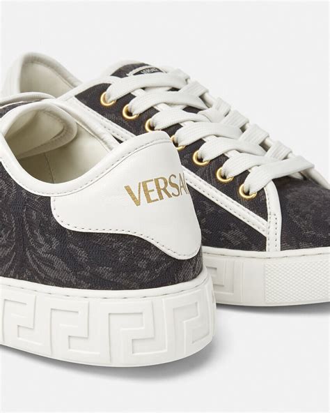 yellow versace sneakers|barocco high top greca sneakers.